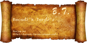Becsák Teréz névjegykártya